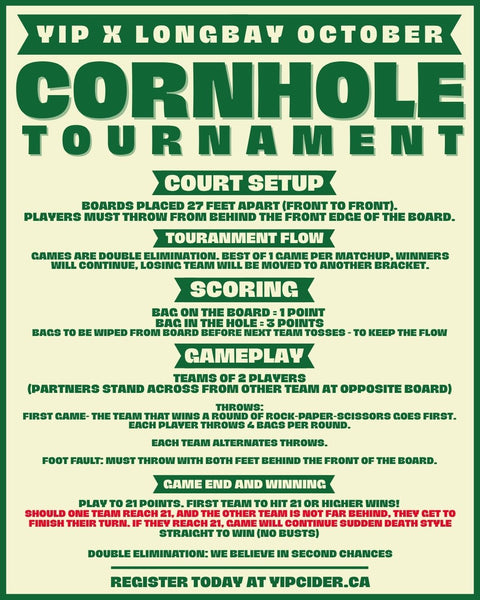 OCTOBER 25: Cornhole Tournament
