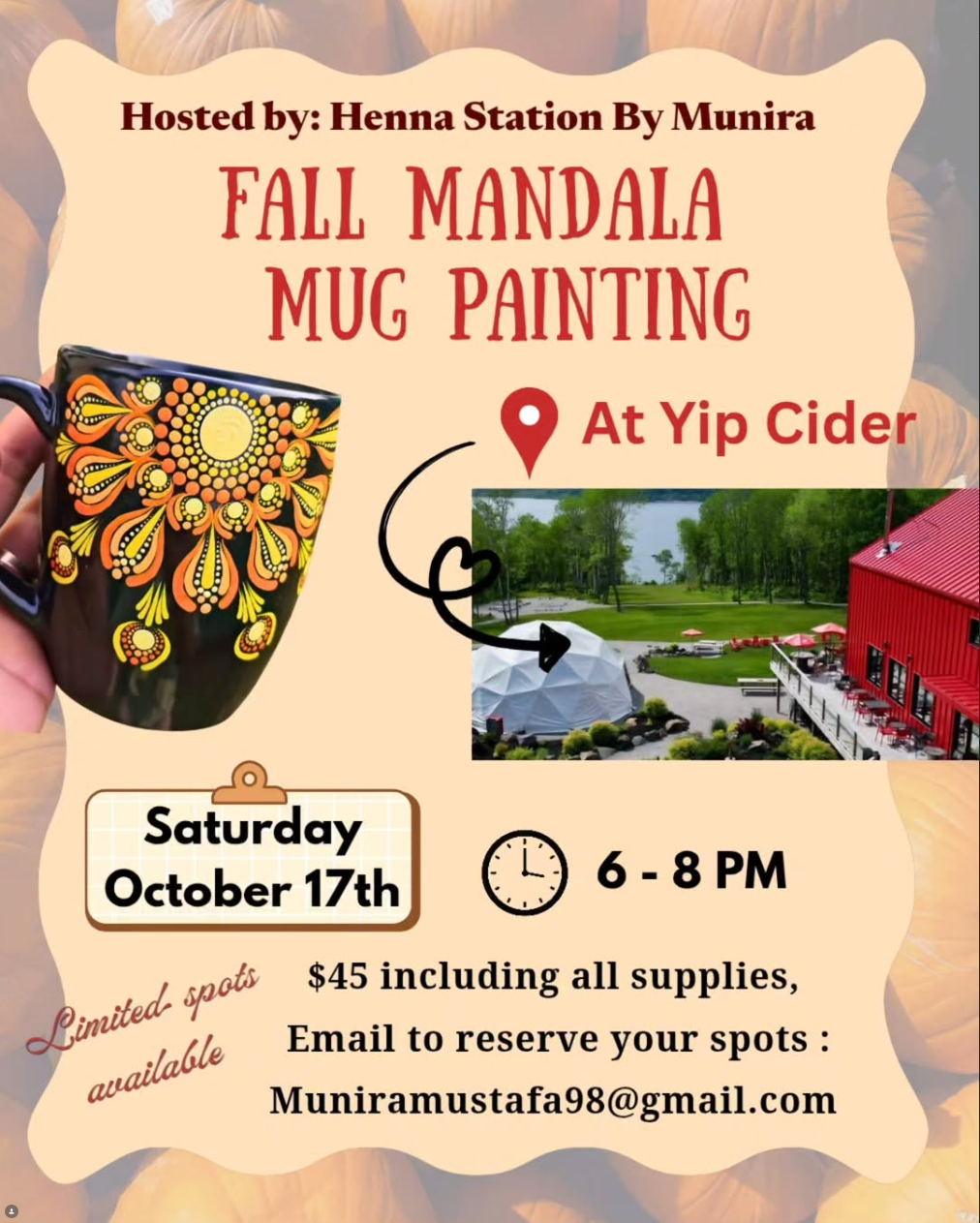 Fall Mandala Mug Painting