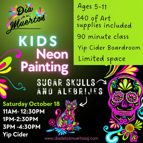 OCTOBER 18: Día de los Muertos Neon Painting (Ages 5-11)