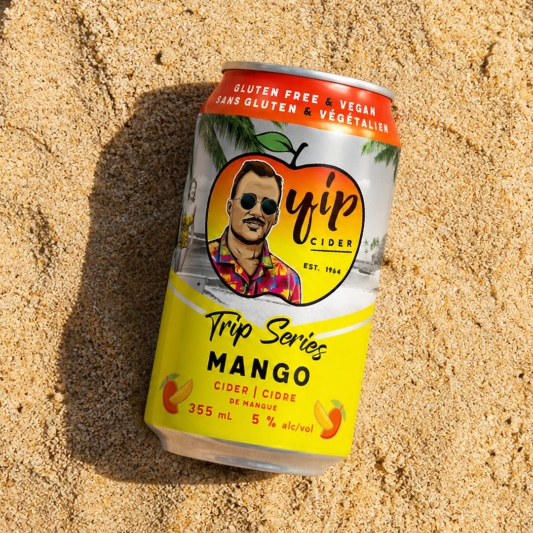 Yip Trip Series Mango can on sand